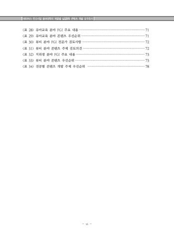 메타버스 컨소시엄 참여대학의 계열별 실감(XR) 콘텐츠 개발 요구조사 표지